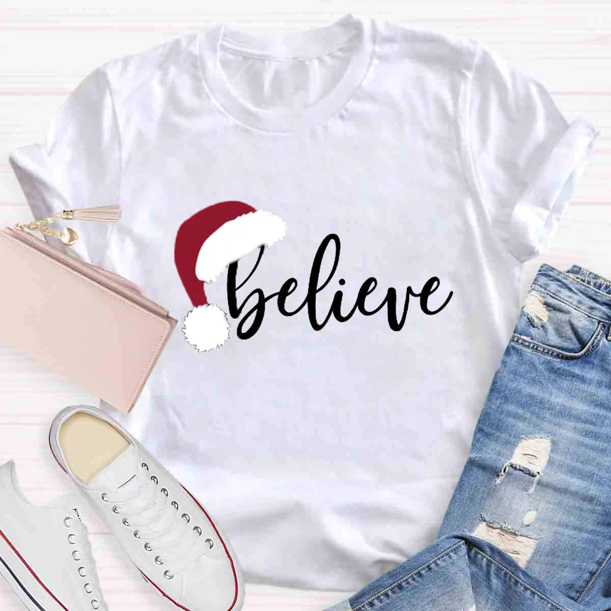 Believe Christmas Teacher T-Shirt