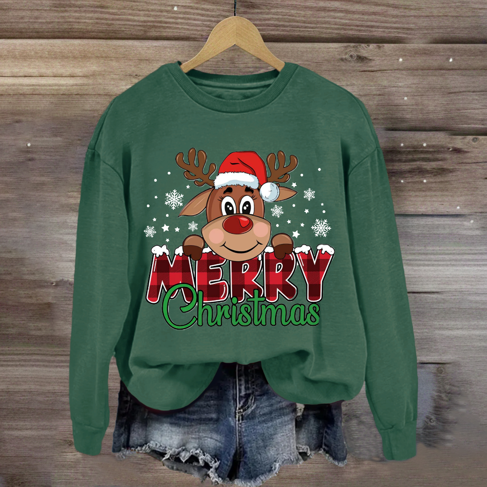 Reindeer Merry Christmas  Sweatshirt