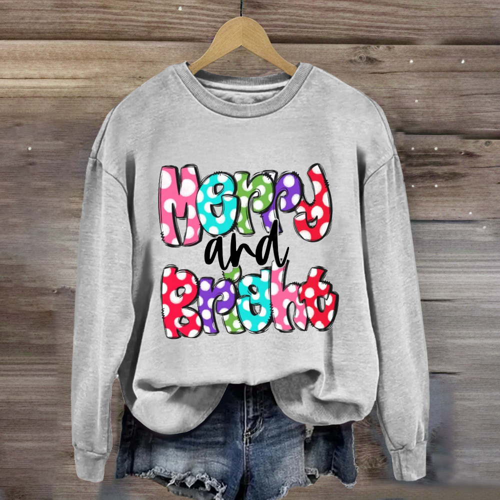 Merry And Bright Doodle Sweatshirt