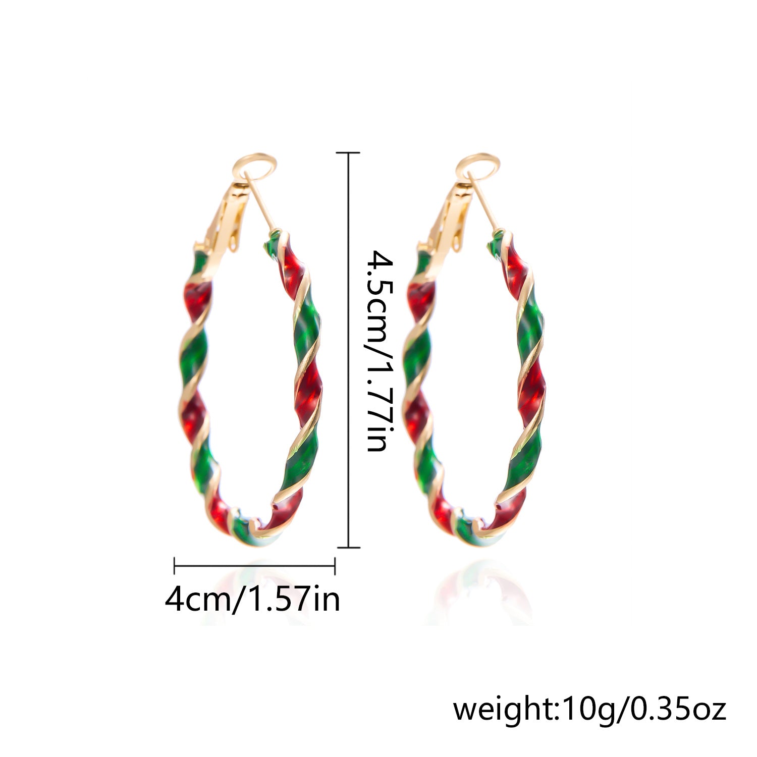 Christmas Colorful Spiral Geometric Earrings