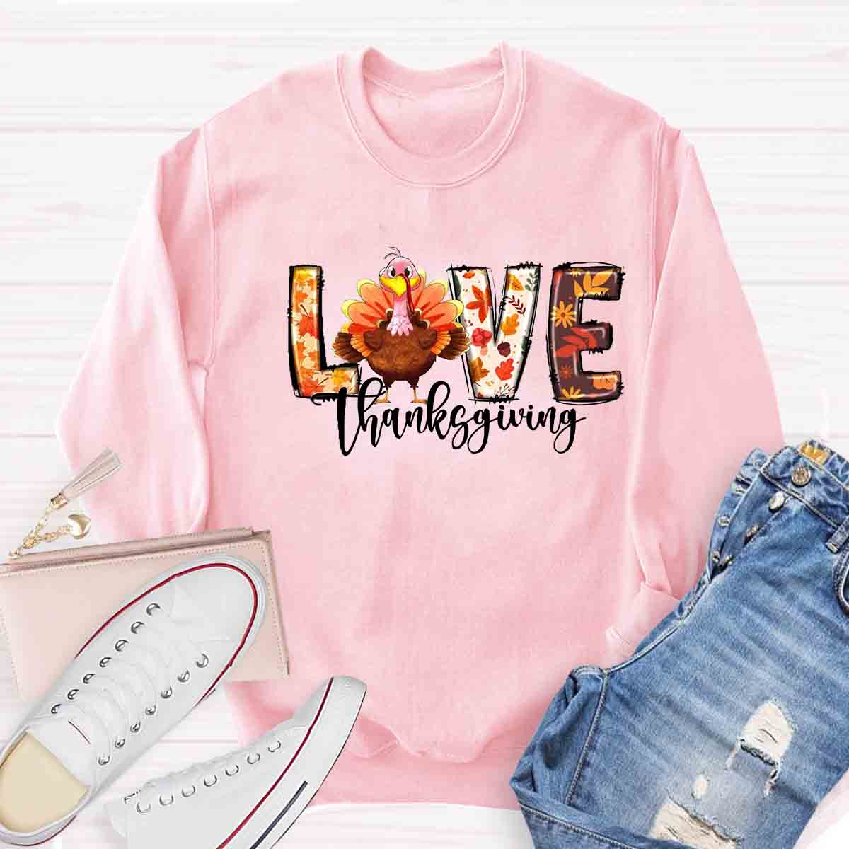 Fall Thanksgiving Turkey Sweatshirt