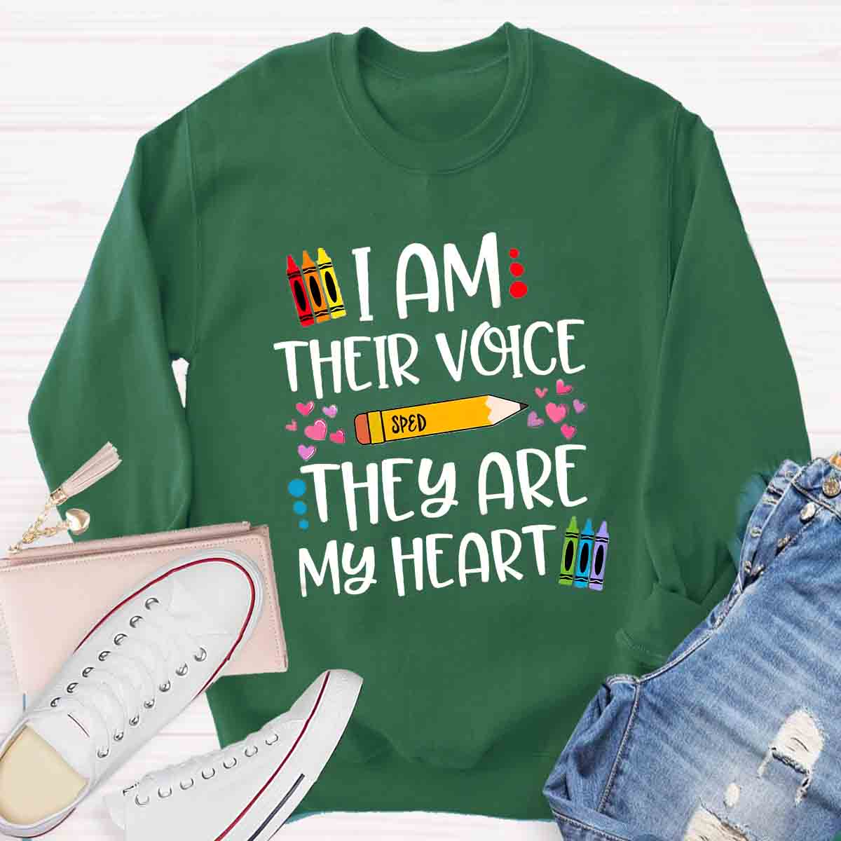 I Am Their Voice Sped They Are My Heart Sweatshirt