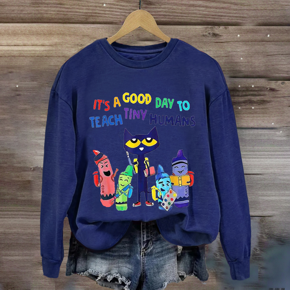 It's A Good Day To Teach Tiny Humans Funny Cat Sweatshirt