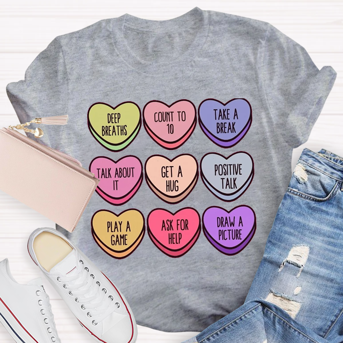 Comfort Colors Conversation Heart Teacher T-Shirt