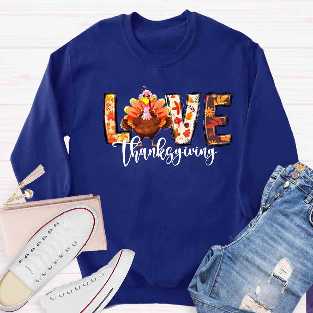 Fall Thanksgiving Turkey Sweatshirt