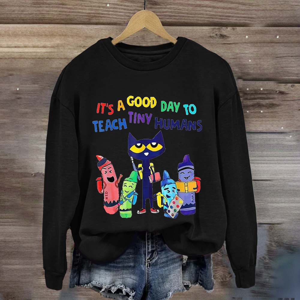 It's A Good Day To Teach Tiny Humans Funny Cat Sweatshirt