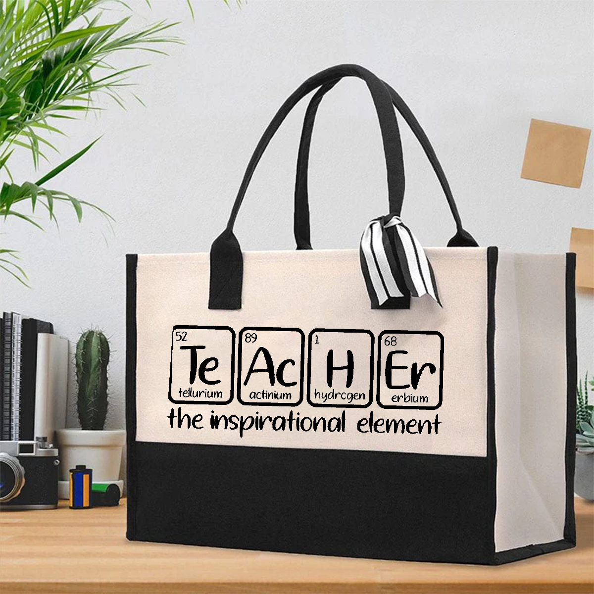 Teacher The Inspirational Element Cotton Tote Bag