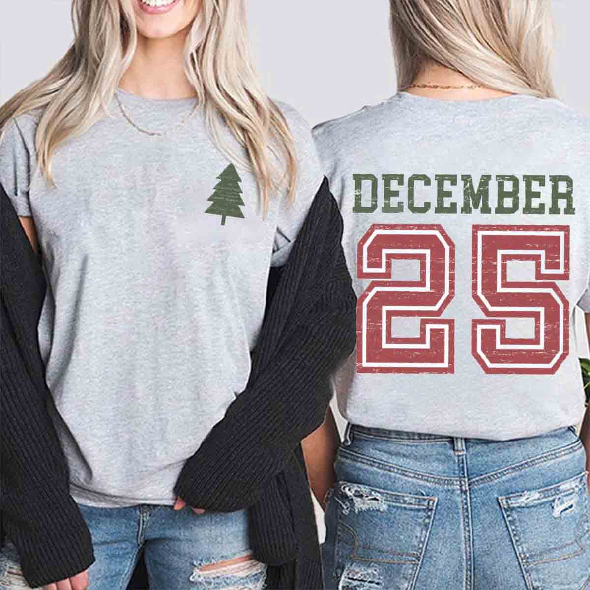 Christmas December Double Printed T-shirt