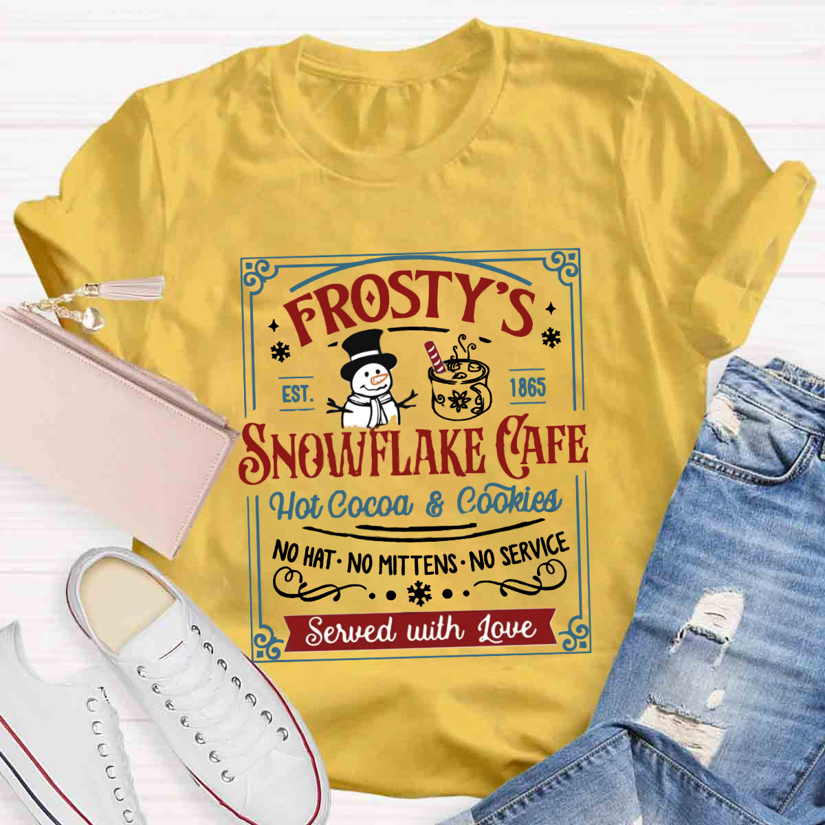 Frosty's Snowflake Cafe Teacher T-Shirt